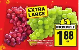 Food Basics EXTRA LARGE RED AND GREEN SEEDLESS GRAPES offer