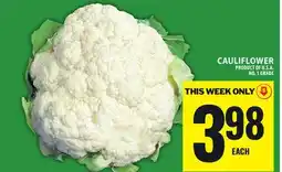 Food Basics CAULIFLOWER offer