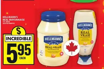 Food Basics HELLMANN'S REAL MAYONNAISE offer