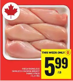 Food Basics FRESH BONELESS SKINLESS CHICKEN BREAST FAMILY PACK offer