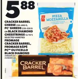 Independent Grocer CRACKER BARREL CHEESE, 250-400 PC SHREDS 250-320 G OR BLACK DIAMOND CHEESTRINGS, 12/16'S offer