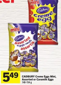 Foodland CADBURY Creme Eggs Mini, Assorted or Caramilk Eggs offer