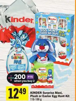 Foodland KINDER Surprise Maxi, Plush or Easter Egg Hunt Kit offer