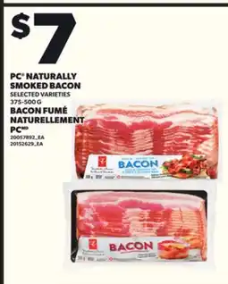 Independent Grocer PC NATURALLY SMOKED BACON, 375-500 G offer