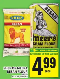 Food Basics SHER OR MEERA BESAN FLOUR offer