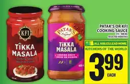 Food Basics PATAK'S OR KFI COOKING SAUCE offer