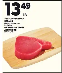 Independent Grocer YELLOWFIN TUNA STEAKS offer