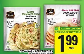 Food Basics DIVYA NAANS OR PARATHAS offer