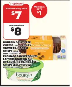 Independent Grocer BOURSIN DAIRY FREE CHEESE, 170 G OR LESLEY STOWE RAINCOAST CRISPS, 150 G offer