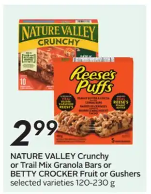 Sobeys Crunchy or Trail Mix Granola Bars or Fruit or Gushers offer