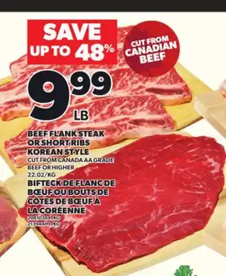 Independent Grocer BEEF FLANK STEAK OR SHORT RIBS KOREAN STYLE offer