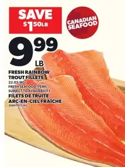 Independent Grocer FRESH RAINBOW TROUT FILLETS, 22.02/KG offer