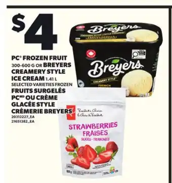 Independent Grocer PC FROZEN FRUIT, 300-600 G OR BREYERS CREAMERY STYLE ICE CREAM, 1.41 L offer