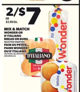 Independent Grocer MIX & MATCH WONDER OR D'ITALIANO BREAD OR BUNS offer