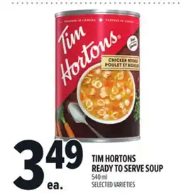 Metro TIM HORTONS READY TO SERVE SOUP offer