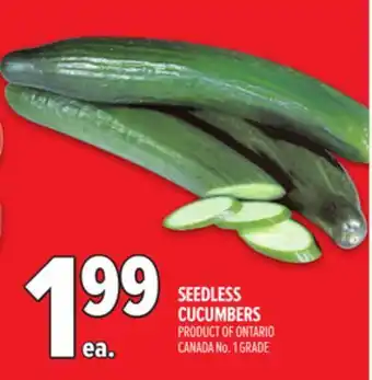 Metro SEEDLESS CUCUMBERS offer