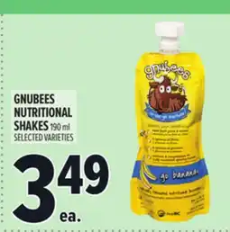 Metro GNUBEES NUTRITIONAL SHAKES offer