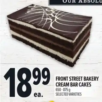 Metro FRONT STREET BAKERY CREAM BAR CAKES offer