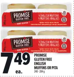 Metro PROMISE GLUTEN FREE ENGLISH MUFFINS OR PITA offer