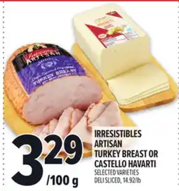 Metro IRRESISTIBLES ARTISAN TURKEY BREAST OR CASTELLO HAVARTI offer