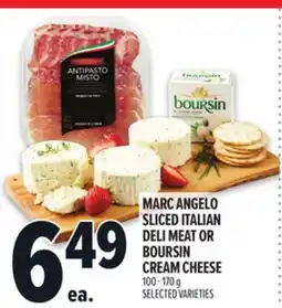 Metro MARC ANGELO SLICED ITALIAN DELI MEAT OR BOURSIN CREAM CHEESE offer