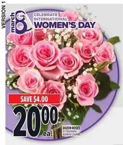 Metro DOZEN ROSES 12 STEM BUNCH offer