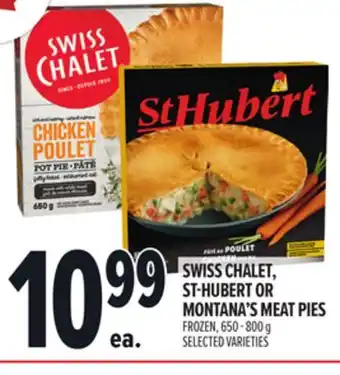 Metro SWISS CHALET, ST-HUBERT OR MONTANA'S MEAT PIES offer