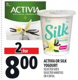 Metro ACTIVIA OR SILK YOGOURT offer