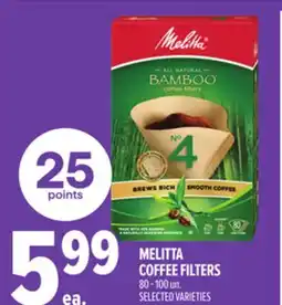 Metro MELITTA COFFEE FILTERS offer