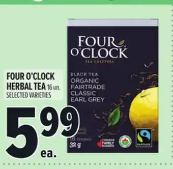 Metro FOUR O'CLOCK HERBAL TEA offer