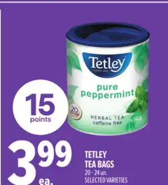 Metro TETLEY TEA BAGS offer