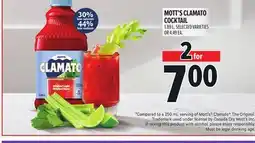 Metro MOTT'S CLAMATO COCKTAIL offer