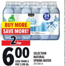 Metro SELECTION NATURAL SPRING WATER offer