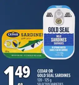 Metro CEDAR OR GOLD SEAL SARDINES offer