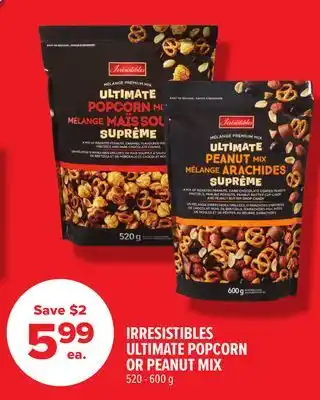 Metro IRRESISTIBLES ULTIMATE POPCORN OR PEANUT MIX offer