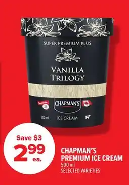 Metro CHAPMAN'S PREMIUM ICE CREAM offer