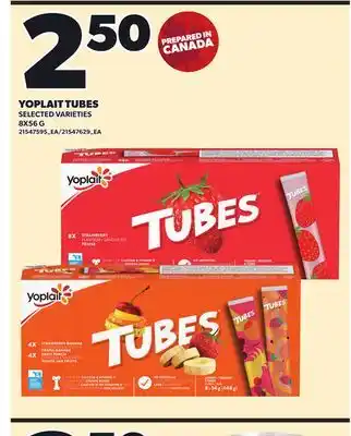 Loblaws YOPLAIT TUBES, 8X56 G offer