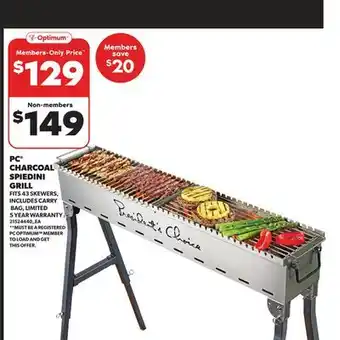 Loblaws PC CHARCOAL SPIEDINI GRILL offer