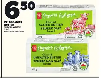 Loblaws PC ORGANICS BUTTER,250G offer