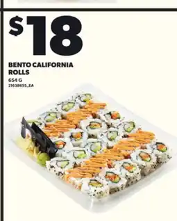 Loblaws BENTO CALIFORNIA ROLLS 654G offer