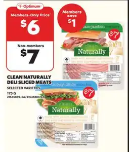 Loblaws CLEAN NATURALLY DELI SLICED MEATS, 175G offer