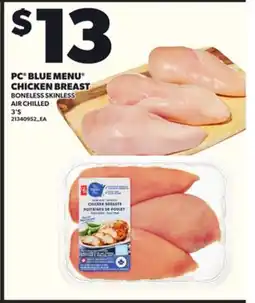 Loblaws PC BLUE MENU CHICKEN BREAST, 3'S offer