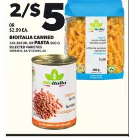 Loblaws BIOITALIA CANNED 341-398 ML OR PASTA 500 G offer