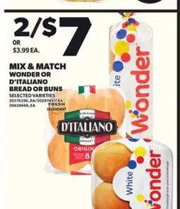 Loblaws WONDER OR D'ITALIANO BREAD OR BUNS offer