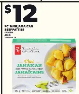 Loblaws PC MINI JAMAICAN BEEF PATTIES, 480 G offer