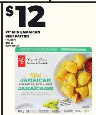 Loblaws PC MINI JAMAICAN BEEF PATTIES, 480 G offer