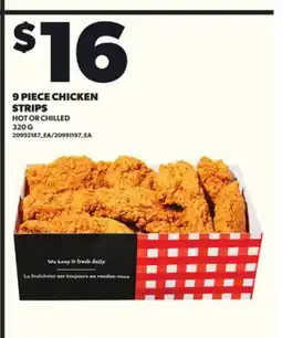 Loblaws 9 PIECE CHICKEN STRIPS, 320G offer