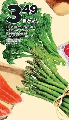 Loblaws ASPARAGUS, BROCCOLINI offer