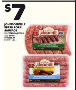 Loblaws JOHNSONVILLE FRESH PORK SAUSAGE, 250-500 G offer