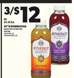 Loblaws GT'S KOMBUCHA, 480ML offer